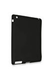 iPad 4 9.7 Kılıf Evo Tablet Silikon - Siyah-(5796)