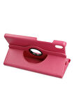 Samsung Galaxy X510 Tab S9 FE 11 Kılıf 360 Tablet Deri Kılıf - Pembe-(5796)