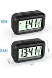 Dijital Masa Saati Termometreli Takvim Çalar Saat Led Ekran Pilli