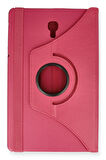 Samsung Galaxy T590 Tab A 10.5 Kılıf 360 Tablet Deri Kılıf - Pembe-(5796)