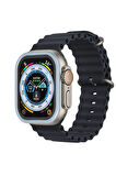 Apple Watch Ultra 49mm Alüminyum Kasa Cam Ekran Koruyucu - Mavi-(5796)