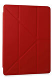 Samsung Galaxy Tab A9 Kılıf Kalemlikli Mars Tablet Kılıfı - Kırmızı-(5796)