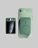 MagSafe Powerbank 10.000 mAh Kablosuz ve Dijital Ekranlı Hızlı Şarj Cihazı