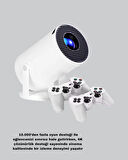 Taşınabilir Projeksiyon Cihazı 4K Destekli Wi-Fi Kablosuz Ekran Yansıtma