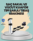 Profesyonel Erkek Tıraş Makinesi – Kablosuz Paslanmaz Bıçaklı ve Tam Aksesuar