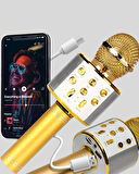 Karaoke Mikrofonu Bluetooth USB AUX Girişli Yankı Efektli