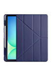iPad Pro 13 (2024) Kılıf Kalemlikli Hugo Tablet Kılıfı - Lacivert-(5796)