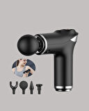 Mini Masaj Tabancası 4 Başlık 6 Hız Ayarlı