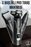 Yüksek Performanslı 3 Başlıklı Profesyonel Tıraş Makinesi