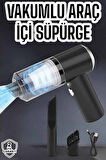 Üflemeli Güçlü Vakumlu Ev Ofis Araç Süpürgesi El Süpürgesi Şarjlı
