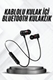 Bluetooth Bağlantılı Kablolu Mıknatıslı Sport Kulaklık