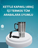 Seyahat Tipi Araç Çakmaklı Isıtıcı Çelik Termos Bardak