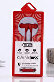 KR-207 Mıknatıslı Kablolu Kulaklık - Kırmızı-(5796)
