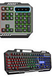 RGB Işıklı Gaming Oyuncu Klavye Q Klavye Mouse Hediyeli