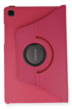 Samsung Galaxy Tab A7 10.4 Kılıf 360 Tablet Deri Kılıf - Pembe-(5796)
