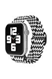 Apple Watch 42mm Star Kordon - Zigzag Siyah-Beyaz-(5796)