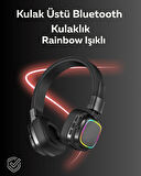 RGB Işıklı Katlanabilir Bluetooth 5.3 Kulak Üstü Kulaklık