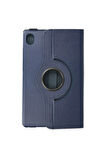 Lenovo Tab M8 Kılıf 360 Tablet Deri Kılıf - Lacivert-(5796)