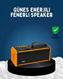 J-IPOX P520 Bluetooth Hoparlör 8W Güçlü Ses Solar Şarj FM Radyo