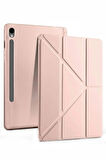 Samsung Galaxy Tab S10 FE Plus 13.1 Kalemlikli Mars Tablet Kılıfı - Rose Gold-(57