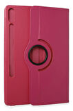 Samsung Galaxy X610 Tab S9 FE Plus 12.4 Kılıf 360 Tablet Deri Kılıf - Pembe-(579