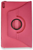 Huawei Honor Pad X8A Kılıf 360 Tablet Deri Kılıf - Pembe-(5796)