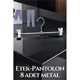 HSNET Metal Etek Pantolon Askısı - Mandallı Etek Askısı Pantolon Askısı 8 Ade