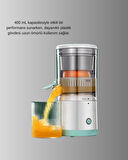 Taşınabilir Şarjlı Katı Meyve Sıkacağı – 45W Güç 18000 RPM Hız 400 mL K