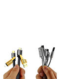 USB-C ve Lightning Uyumlu 4'ü 1 Arada Kablo – 65W Hızlı Şarj Örgülü Dayanı