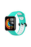 Xiaomi Redmi Watch 2 Spor Delikli Kordon - Turkuaz-Beyaz-(5796)