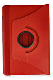 Samsung Galaxy P610 Tab S6 Lite 10.4 Kılıf 360 Tablet Deri Kılıf - Kırmızı-(5
