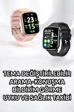 Titreşimli Sağlık Takipli Yeni Nesil Akıllı Saat 400mAh Batarya Kapasiteli