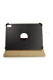 iPad 2022 10.9 (10.nesil) Kılıf 360 Tablet Deri Kılıf - Gold-(5796)