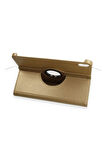 iPad 2022 10.9 (10.nesil) Kılıf 360 Tablet Deri Kılıf - Gold-(5796)