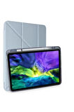 iPad Pro 11 (2021) Kılıf Kalemlikli Hugo Tablet Kılıfı - Mavi-(5796)