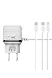 C33 Hızlı Şarj Cihazı 3in1 (Dahili Micro USB Kablolu)-(5796)