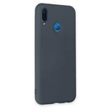 Huawei P20 Lite Kılıf Nano İçi Kadife Silikon - Gri