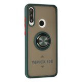 Huawei Y6p Kılıf Montreal Yüzüklü Silikon Kapak - Yeşil