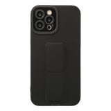 İphone 12 Pro Max Kılıf Mega Standlı Silikon - Siyah