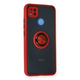 Xiaomi Redmi 9c Kılıf Montreal Yüzüklü Silikon Kapak - Kırmızı