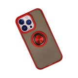 İphone 13 Pro Kılıf Montreal Yüzüklü Silikon Kapak - Kırmızı