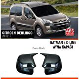 Citroen Berlingo Batman Yarasa Ayna Kapağı 2012-2018 Arası Parlak Siyah