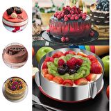 Narkalıp Yuvarlak Ayarlanabilir Kek Kalıbı 16cm-30cm Derinlik10