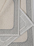Naturel Pamuklu Kilim Yıkanabilir Banyo Paspası Seti 2'li Klozet Takımı 60x100-50x60cm 7034