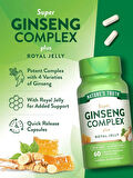 Nature's Truth Super Ginseng Complex (Korean Ginseng+American Ginseng) with Royal Jelly 60 Caps