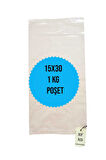1 KG NAYLON TORBA POŞET ALIŞVERİŞ SAĞLAM ERZAK YARIM KG'LUK ŞEFFAF BAKKALİYE TORBASI 15x30cm