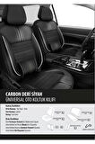 Audi S8 Koltuk Kılıfı Carbon Deri Siyah