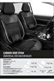 Saab Koltuk Kılıfı Carbon Deri Siyah