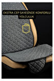 Volkswagen Beetle 1998 - 2011Terletmez Kaymaz Keten Oto Minder Kılıf Komple Set ( 7 Parça ) Gri
