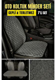 SEAT ARONA 2017+Terletmez Kaymaz Keten Oto Minder Kılıf Komple Set ( 7 Parça ) Füme